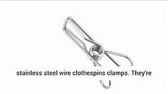 Laundry Clothespins Set of 24 Stainless Steel