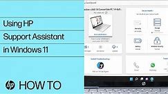 Using HP Support Assistant in Windows 11 | HP Computer Service | HP Support