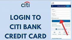 Citi Card Login - How to Sign in to Citibank Credit Card Account (2023)