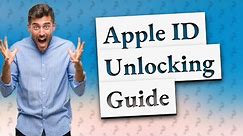 How to unlock Apple ID?