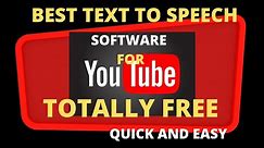 Best Text to Speech Software for YouTube Videos for Free