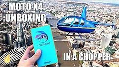 Motorola Moto X4 Unboxing in a Helicopter Over London : Giveaway