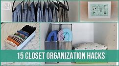 15 CLOSET ORGANIZATION HACKS - How to organize your closet | OrgaNatic