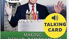 Talking Trump Birthday Card (Green) - One of the Best Donald Trump Gifts Ever Created - Wishes Happy Birthday in Trump's REAL Voice - Funny Birthday Card for Husband - Greatest Birthday Card for Dad