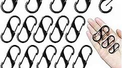 30pcs S Carabiner Zipper Clips Anti Theft,Quick Disconnect Zipper Pull Locks for Backpack, Dual Spring Carabiner Snap Hook for Camping Hiking Luggage Outdoor Fishing Suitcase