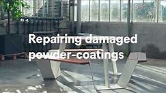 How to repair damaged powder-coatings
