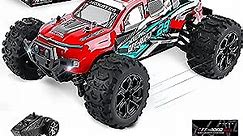 LYINSU Remote Control Car, 1:18 Scale All Terrains RC Cars, 4WD High Speed 45+KM/H Off Road Monster RC Truck, 2.4GHZ RC Truck with 2 Rechargeable Batteries, RC Trucks Gift for Kids Adults