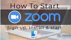 Mac OS Catalina : How to sign up zoom meeting app