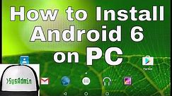 How to Install Android 6.0 Marshmallow (Android-x86 ) on PC using VMware Workstation Tutorial [HD]