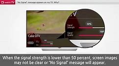 [LG WebOS TV] - Troubleshoot No Signal issues in your LG Smart TVs