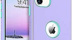 BENTOBEN iPhone 11 2019 Phone Case, Heavy Duty 2 in 1 Full Body Rugged Shockproof Protection Hybrid Hard PC Bumper Drop Protective Girls Women Boy Men, Purple/Mint