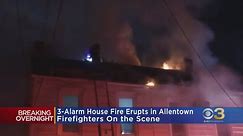Fire crews battling 3-alarm fire in Allentown