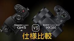 Panasonic Lumix GH5S と Sony Cyber-shot HX350 の仕様比較