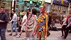 Andy Golub Body Painting in Times Square 2