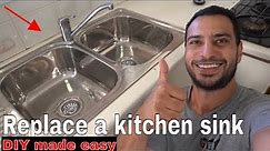 How to remove and install kitchen sink - DIY