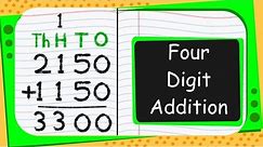 Maths - Add Four Digit Numbers - English