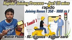 How to Register in Rapido (Tamil) | Join earn in Rapido in just 30 minutes |RapidoCaptain | #rapido