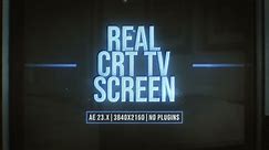 Real CRT TV Screen