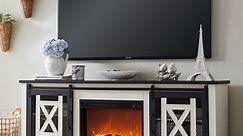 JXQTLINGMU Fireplace tv stand for 80 inch tv