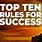 10 Rules for Success