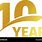 10 Years Gold Logo