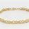 14K Gold Bracelet Circle and Rectangle Xoxo Design