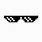 8-Bit Sunglasses Transparent