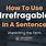 A Sentence with Irrefragable