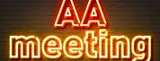 A.A. Meeting Sign