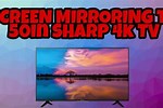 AQUOS Sharp TV Mirror Screen