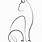 Abstract Cat Drawing Outline