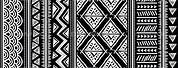 African Print Background Black and White