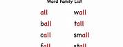 All Word Family Words