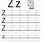 Alphabet Letter Z Tracing Worksheets