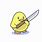 Anime Duck with Knife