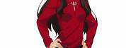 Anime Girl with Red Sweater