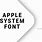 Apple System Font