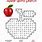 Apple Word Search Puzzles Printable