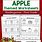 Apple Worksheets 1st Grade