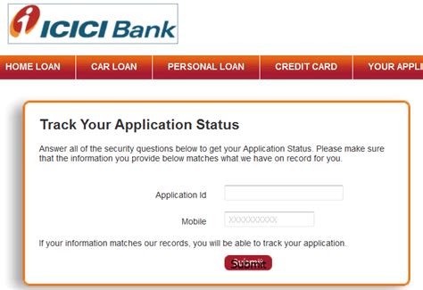 Application Icici Credit Card Status