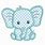 Baby Elephant Applique