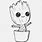 Baby Groot in a Pot Drawing