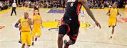 Basketball Player LeBron James Dunking