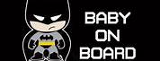 Batman Baby On Board SVG