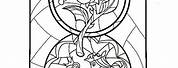 Beauty and the Beast Stained Glass Coloring Pages