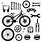 Bicycle Parts Clip Art