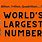 Biggest Number in the World