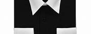 Black Dress Shirt White Collar