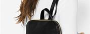 Black Leather Backpack Michael Kors