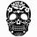 Black Sugar Skull SVG